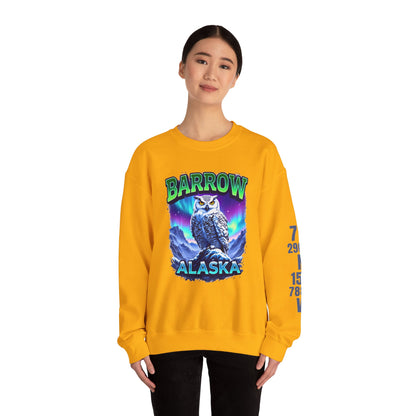 Barrow Owl Cotton Crewneck Sweatshirt | Wild Alaska Series Edition 🦅🇨🇦