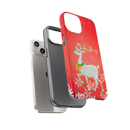 Festive Reindeer No.3 – Santa Hat with Holiday Lights Design for iPhone, Samsung & Google Models