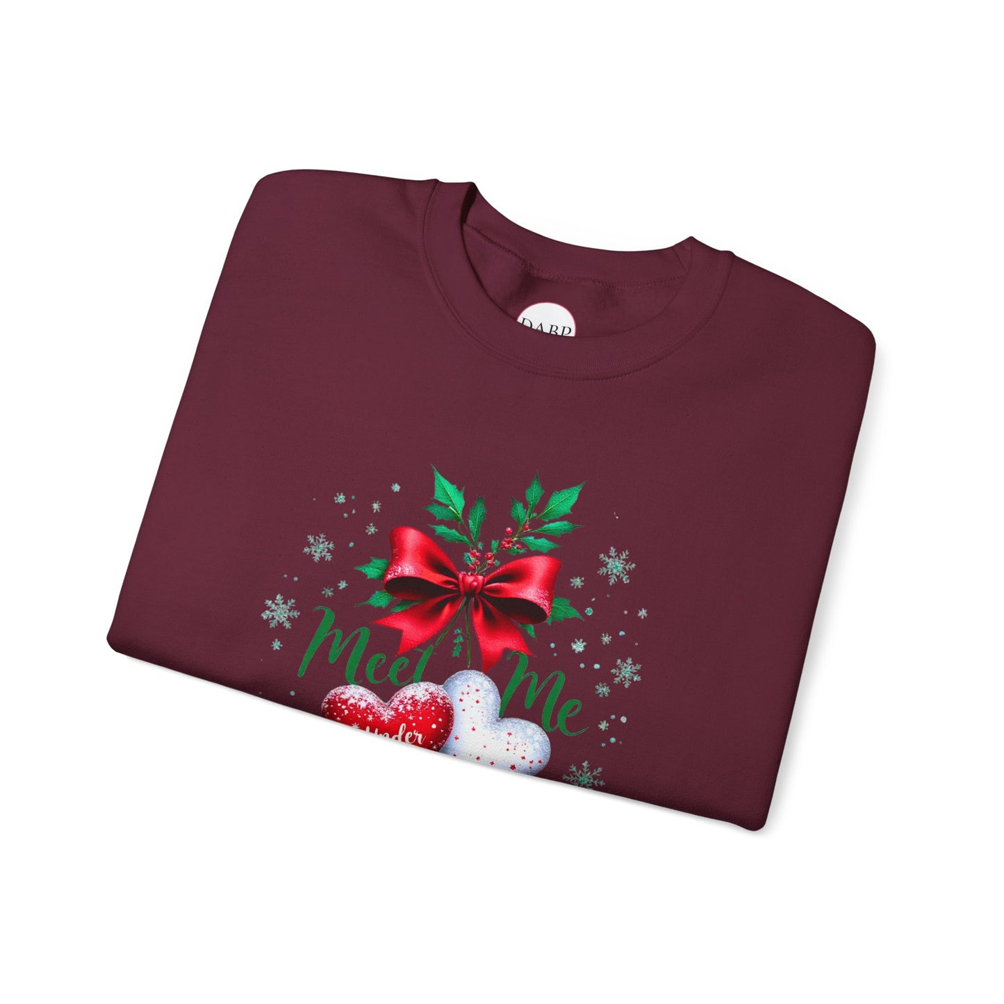 Gildan 18000 Unisex Heavy Blend™ Crewneck Sweatshirt - Meet Me Under the Mistletoe - Romantic Holiday