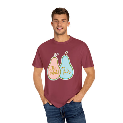 Comfort Colors 1717 Unisex Garment-Dyed T-shirt - "The Perfect Pair" Cute Pear-Themed Design (v1)