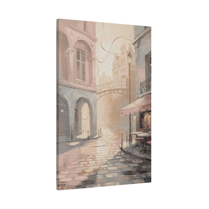 Morning Light Over a Paris Café Terrace (Canvas)