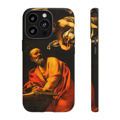 Tough Phone Case for iPhone, Samsung and Google Pixel - Caravaggio, Inspiration of St. Matthew (1602)
