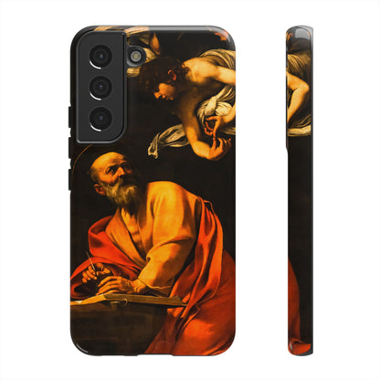 Tough Phone Case for iPhone, Samsung and Google Pixel - Caravaggio, Inspiration of St. Matthew (1602)
