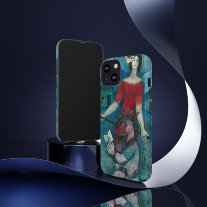 Tough Phone Case for iPhone, Samsung and Google Pixel - Chagall, The Angel and the Reader (1930)
