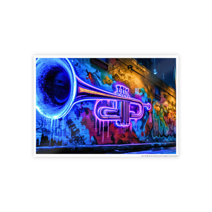 Jazz-Inspired Glossy Poster Art | Street Walk II
