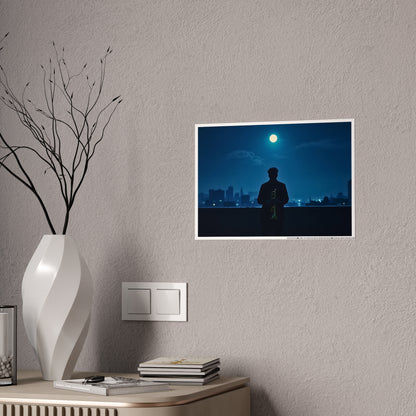 Jazz-Inspired Glossy Poster Art | Midnight Reverie
