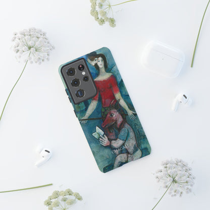 Tough Phone Case for iPhone, Samsung and Google Pixel - Chagall, The Angel and the Reader (1930)