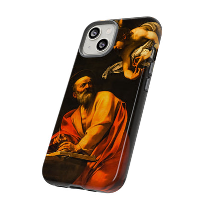 Tough Phone Case for iPhone, Samsung and Google Pixel - Caravaggio, Inspiration of St. Matthew (1602)