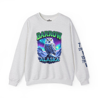 Barrow Owl Cotton Crewneck Sweatshirt | Wild Alaska Series Edition 🦅🇨🇦