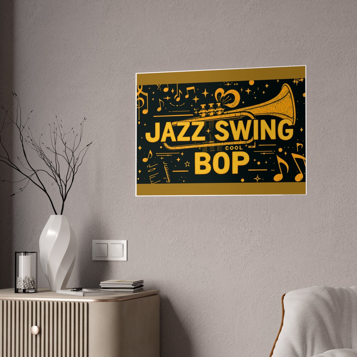 Jazz-Inspired Glossy Poster Art | Fourth Dimension