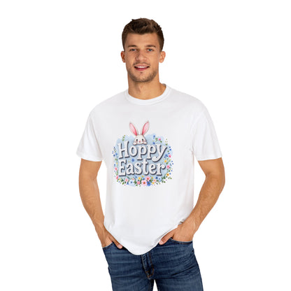 Comfort Colors 1717 Unisex Garment-Dyed T-shirt - Hoppy Easter Bunny Peek