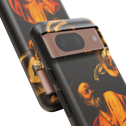 Tough Phone Case for iPhone, Samsung and Google Pixel - Caravaggio, Inspiration of St. Matthew (1602)