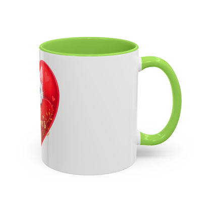 Adorable White Kitten Valentine's Day Mug – Cute & Romantic Gift (11oz)