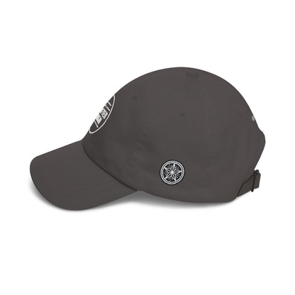 Dark gray cap on a white background