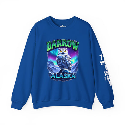 Barrow Owl Cotton Crewneck Sweatshirt | Wild Alaska Series Edition 🦅🇨🇦