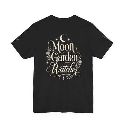 Moon Garden Watcher Cat Celestial Tee