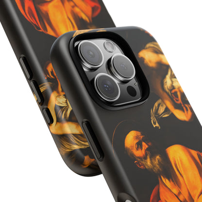 Tough Phone Case for iPhone, Samsung and Google Pixel - Caravaggio, Inspiration of St. Matthew (1602)