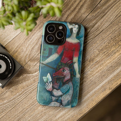 Tough Phone Case for iPhone, Samsung and Google Pixel - Chagall, The Angel and the Reader (1930)