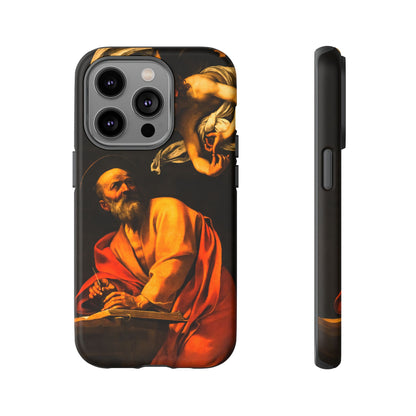 Tough Phone Case for iPhone, Samsung and Google Pixel - Caravaggio, Inspiration of St. Matthew (1602)