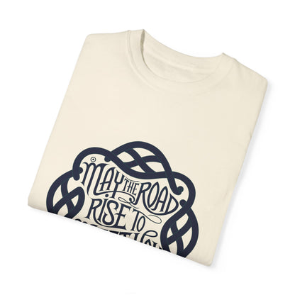 Comfort Colors 1717 Unisex Garment-Dyed T-shirt - May the Road Rise to Meet You – Celtic Knotwork Irish Blessing Tee