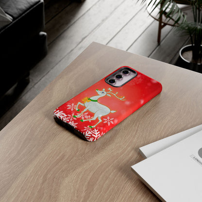 Festive Reindeer No.3 – Santa Hat with Holiday Lights Design for iPhone, Samsung & Google Models