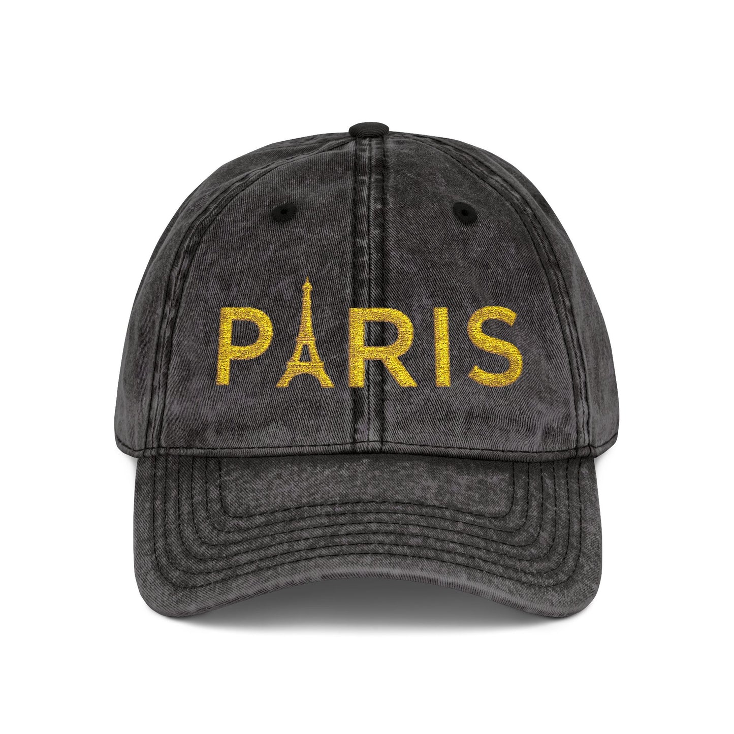 Paris Embroidered Vintage Cap