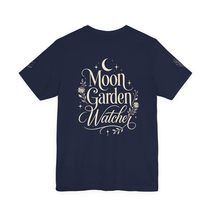 Moon Garden Watcher Cat Celestial Tee