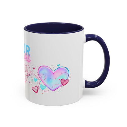 Pour toujours/Mon amour Valentine's Day Mug Set– Romantic French Gift for Couples [2 of 2] (11oz, 15oz)