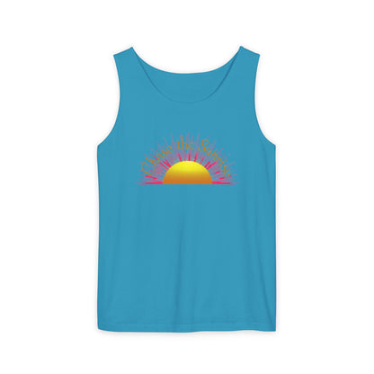 Comfort Colors® 9360 Women's Garment-Dyed Tank Top - Chase the Sunrise Aesthetic Design
