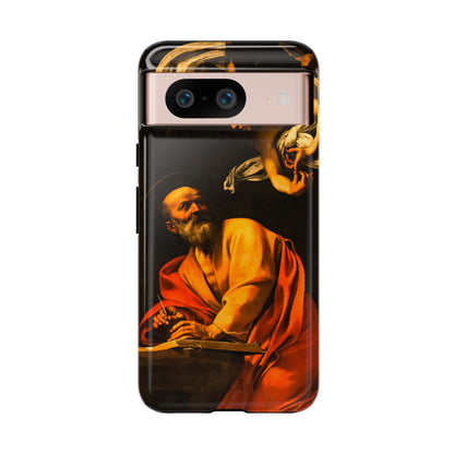 Tough Phone Case for iPhone, Samsung and Google Pixel - Caravaggio, Inspiration of St. Matthew (1602)