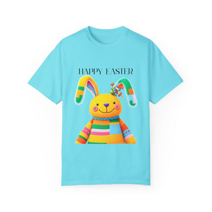 Comfort Colors 1717 Unisex Garment-Dyed T-shirt - Patchwork Bunny Bliss – Knitted Toy Happy Easter