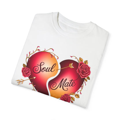 Comfort Colors 1717 Unisex Garment-Dyed T-shirt - "Soul Mate" Couple’s T-Shirts – Romantic Matching Valentine’s Day Gift