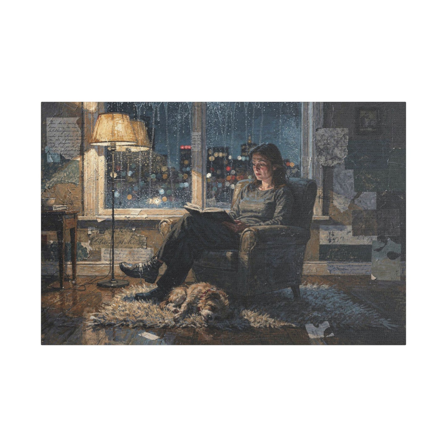 Quiet Evenings – A Reader, a Dog, and the City at Night