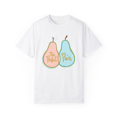 Comfort Colors 1717 Unisex Garment-Dyed T-shirt - "The Perfect Pair" Cute Pear-Themed Design (v1)