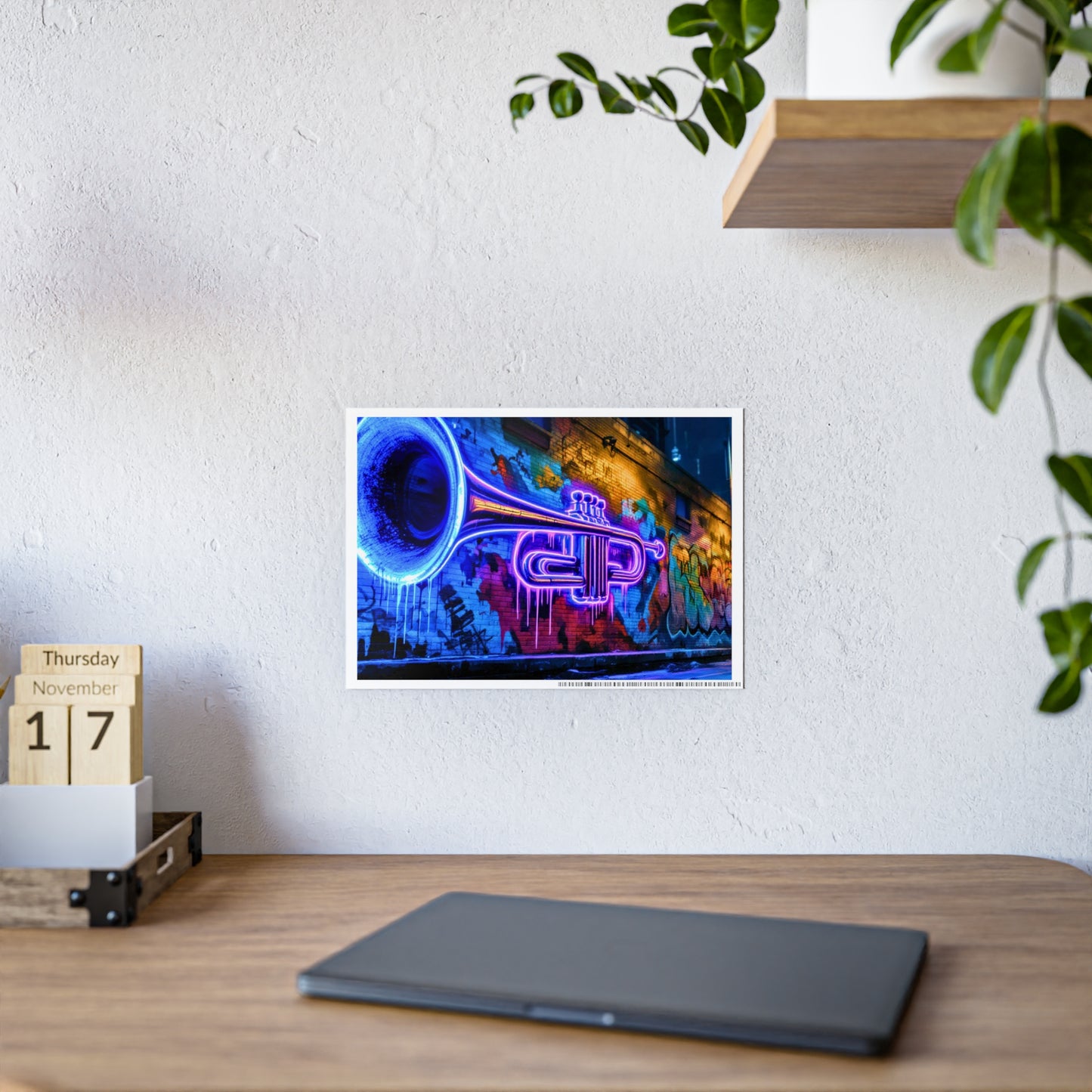 Jazz-Inspired Glossy Poster Art | Street Walk II