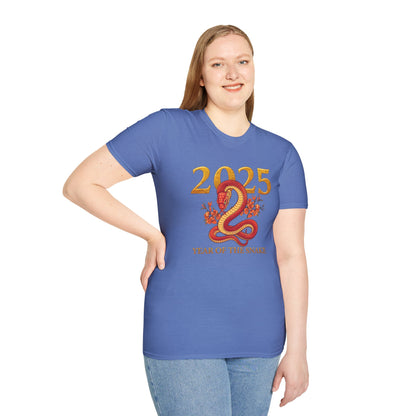 Gildan 64000 Unisex Softstyle Short-sleeve Tee | 2025 Year of the Snake Chinese New Year Design