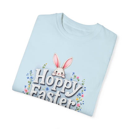 Comfort Colors 1717 Unisex Garment-Dyed T-shirt - Hoppy Easter Bunny Peek