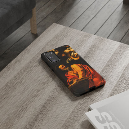 Tough Phone Case for iPhone, Samsung and Google Pixel - Caravaggio, Inspiration of St. Matthew (1602)