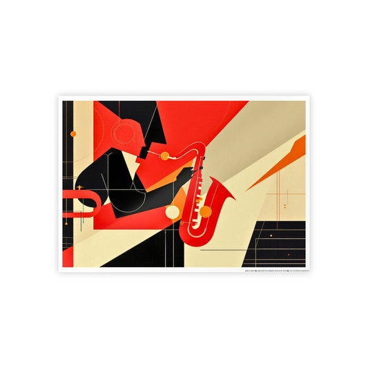 Jazz-Inspired Glossy Poster Art | Abstract Donna I