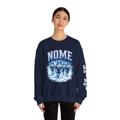 Nome Huskies Cotton Crewneck Sweatshirt | Wild Alaska Series Edition 🐺❄️