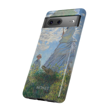 Tough Phone Case for iPhone, Samsung and Google Pixel - Monet, Woman with a Parasol - Madame Monet and Her Son (1875)