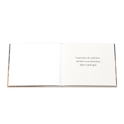 Open book with text on a white background