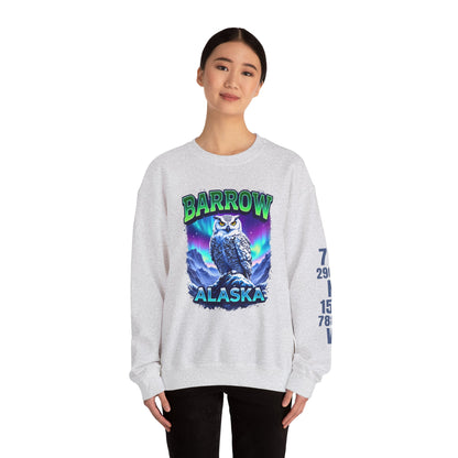 Barrow Owl Cotton Crewneck Sweatshirt | Wild Alaska Series Edition 🦅🇨🇦