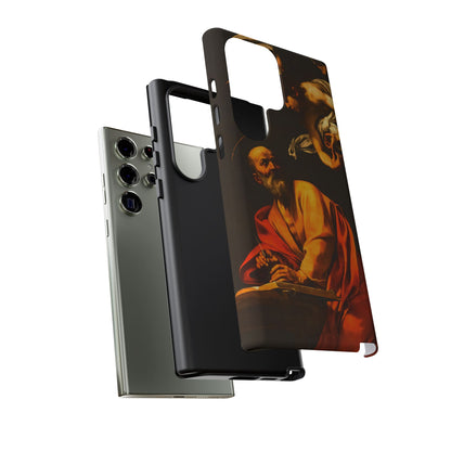 Tough Phone Case for iPhone, Samsung and Google Pixel - Caravaggio, Inspiration of St. Matthew (1602)