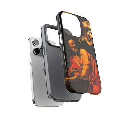 Tough Phone Case for iPhone, Samsung and Google Pixel - Caravaggio, Inspiration of St. Matthew (1602)