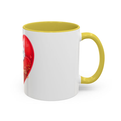 Adorable White Kitten Valentine's Day Mug – Cute & Romantic Gift (11oz)