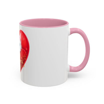 Adorable White Kitten Valentine's Day Mug – Cute & Romantic Gift (11oz)