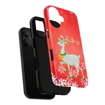 Festive Reindeer No.3 – Santa Hat with Holiday Lights Design for iPhone, Samsung & Google Models