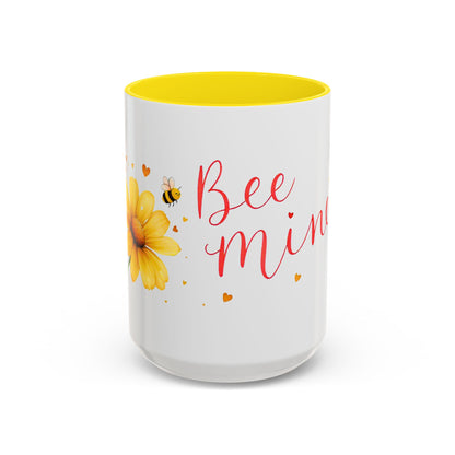 Bee Mine - Floral Accent Ceramic Mug (11oz, 15oz)