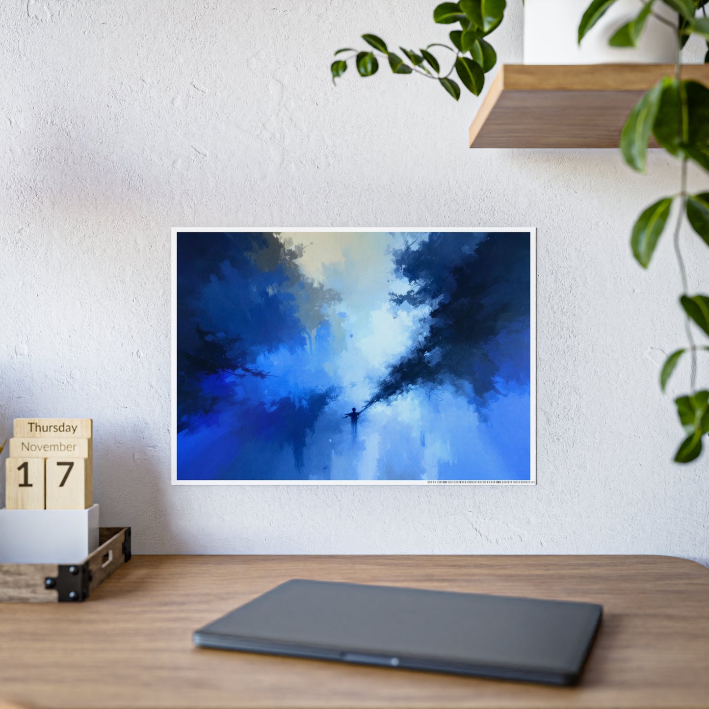 Jazz-Inspired Glossy Poster Art | Blue Horizon